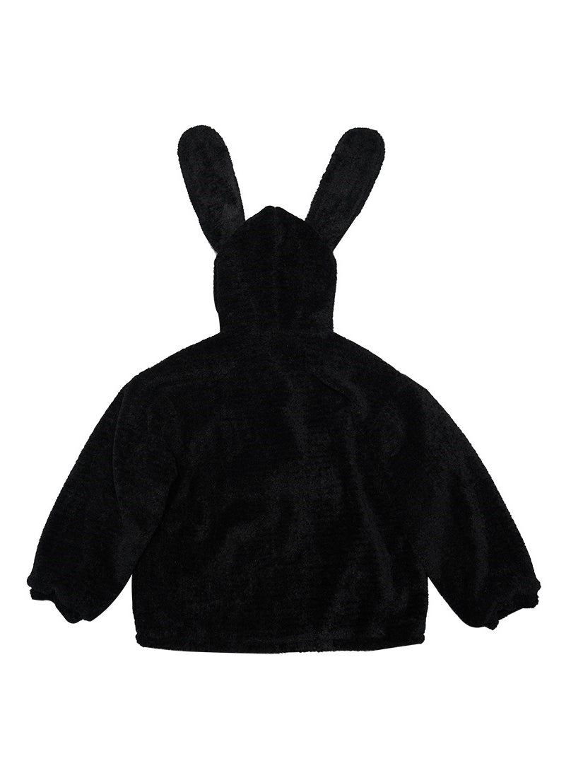Gothic Lolita Rabbit-ear Ribbon Frill Boa Parka