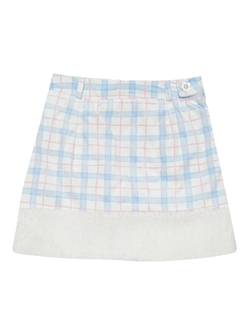Boa Wool Retro Rabbit Short Skirt