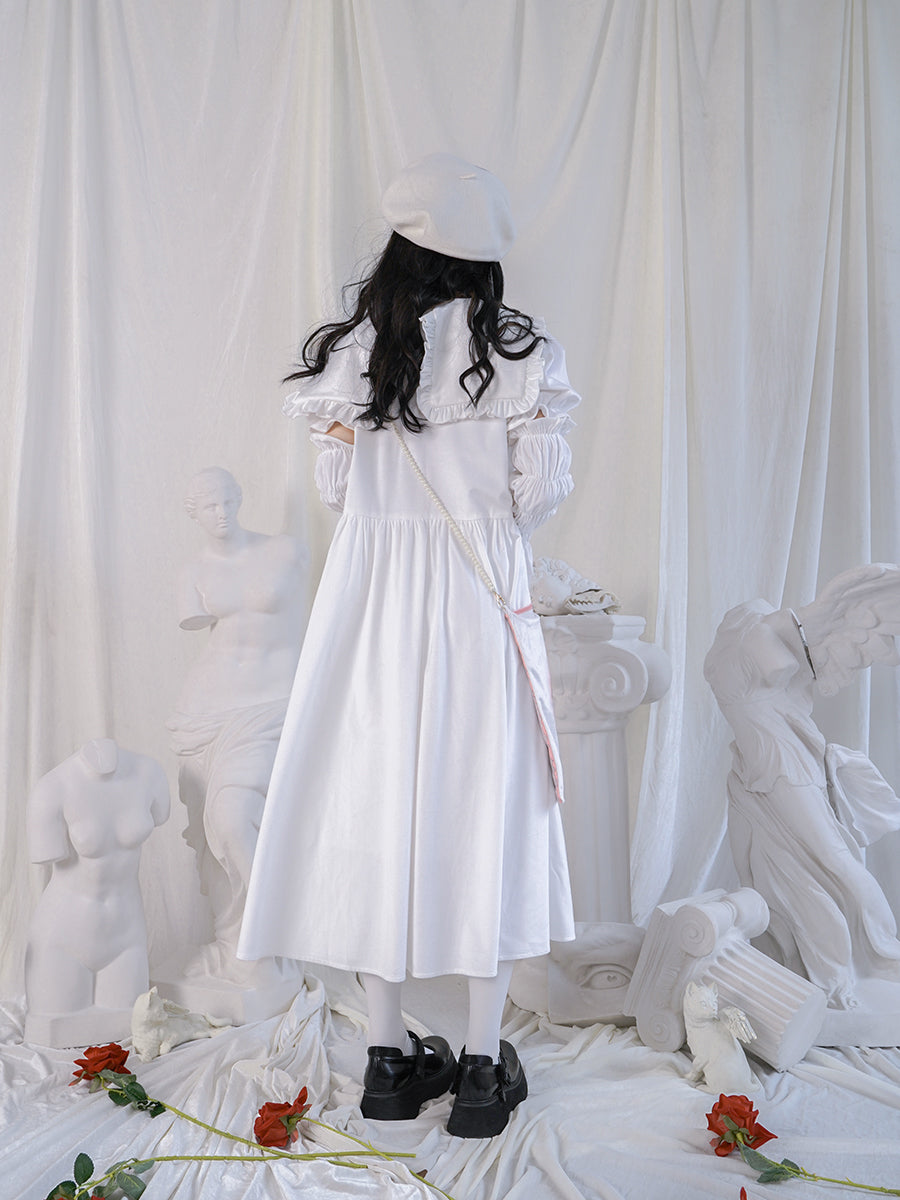 Arm-cover Gothic Frill Retro Flare One-piece