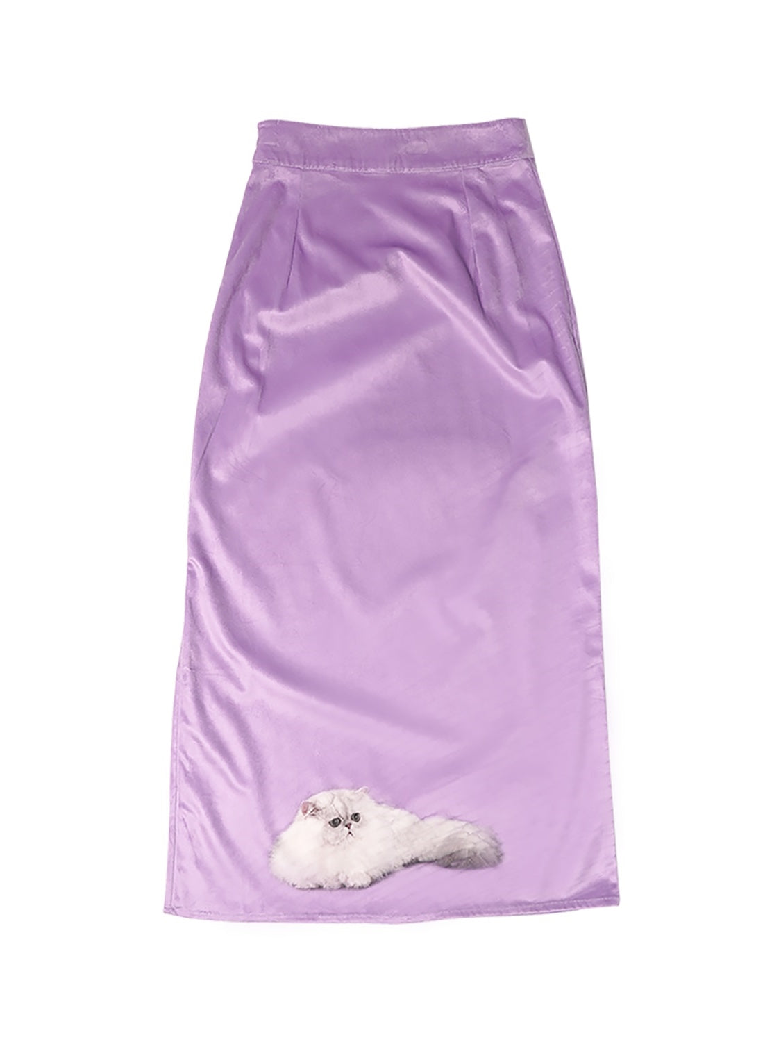Cat Pencil Slit Unique Retro Long Skirt