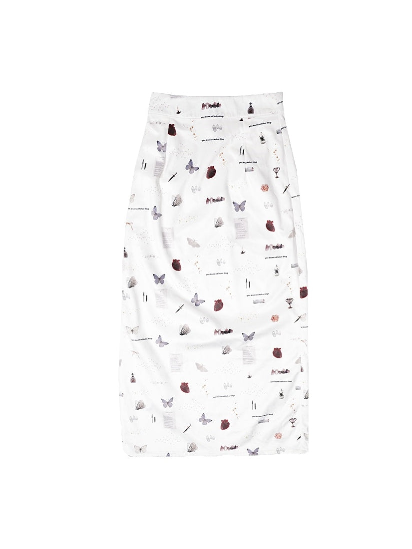 Insect Unique Pencil Long Skirt