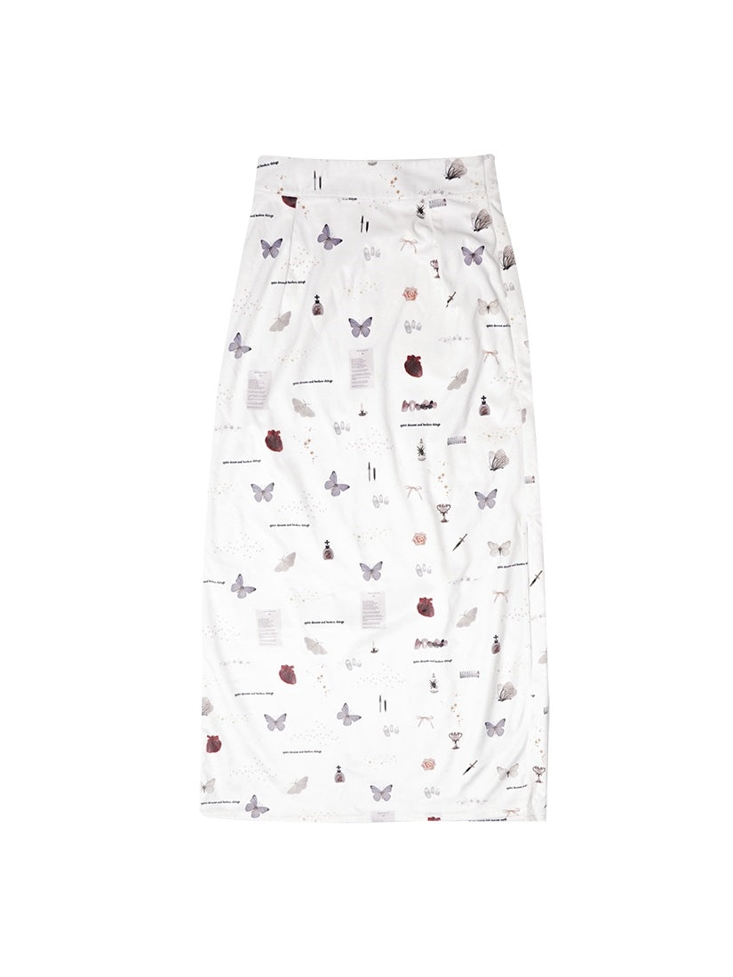 Insect Unique Pencil Long Skirt