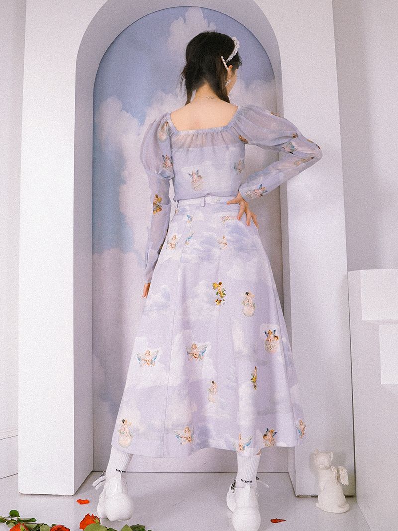 Angel Puff-sleeve Gothic Blouse