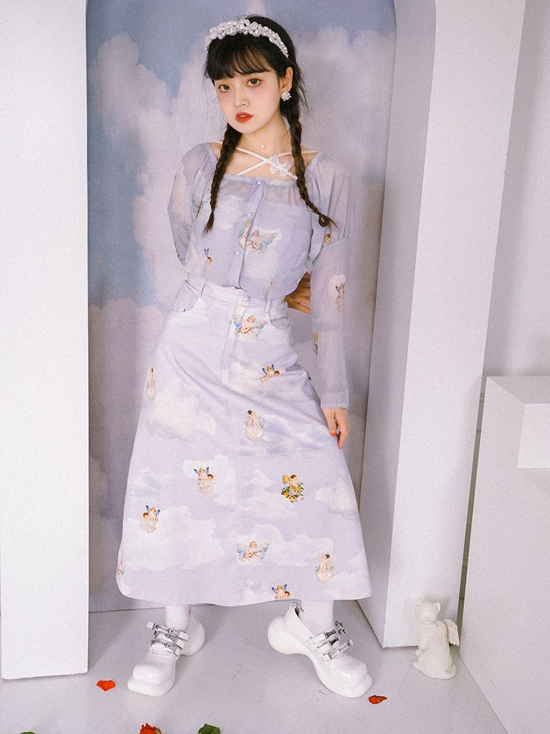 Angel Puff-sleeve Gothic Blouse