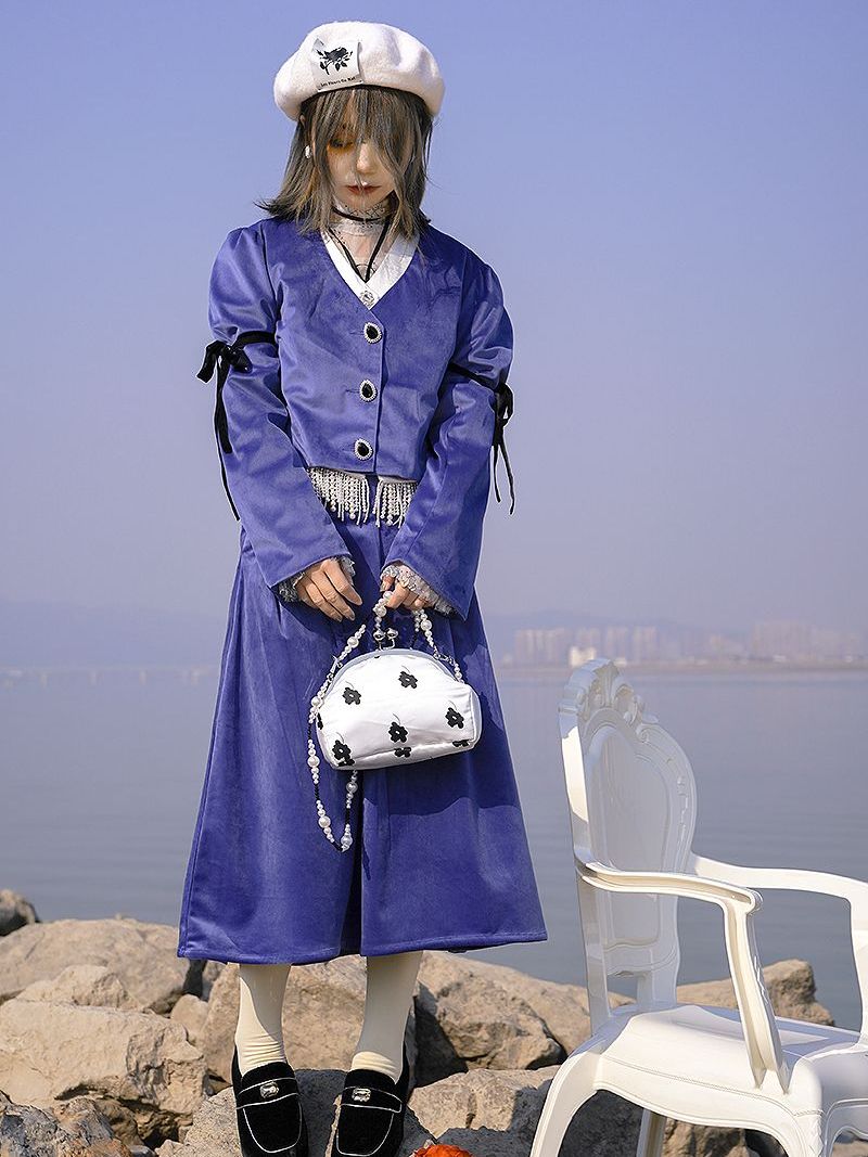 Flower Compact Retro Pearl Shoulder-Bag