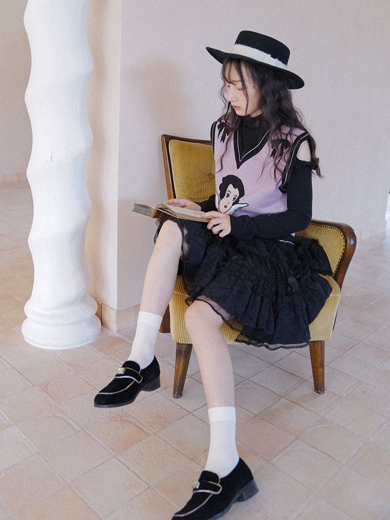 Lace Tiered Sweet Fluffy Skirt