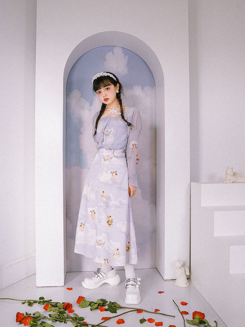 Angel Puff-sleeve Gothic Blouse