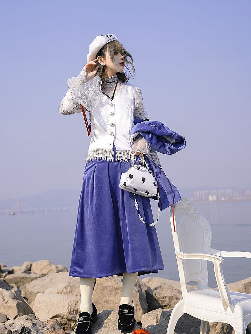 Flower Compact Retro Pearl Shoulder-Bag