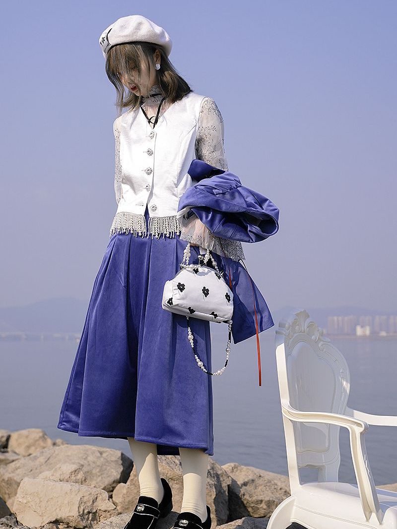 Flower Compact Retro Pearl Shoulder-Bag