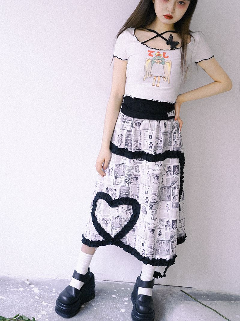 Angel Wave Cross Butterfly Cutsew