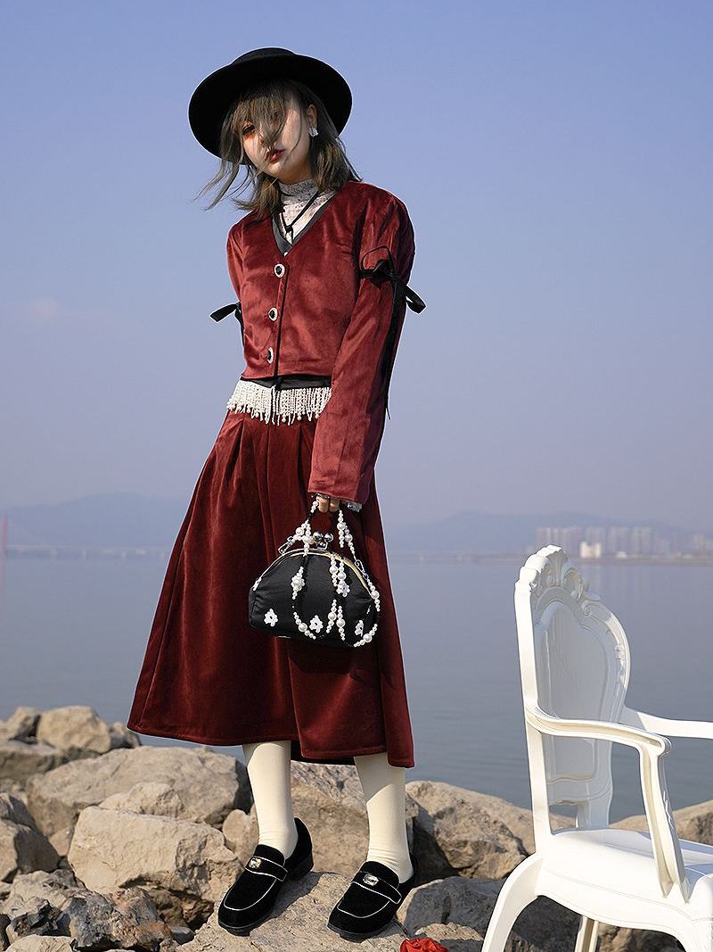 Flower Compact Retro Pearl Shoulder-Bag