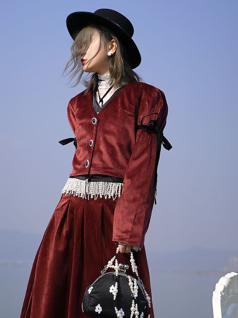 Flower Compact Retro Pearl Shoulder-Bag