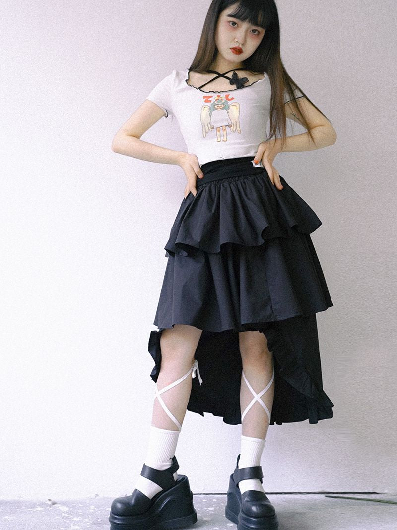 Angel Wave Cross Butterfly Cutsew