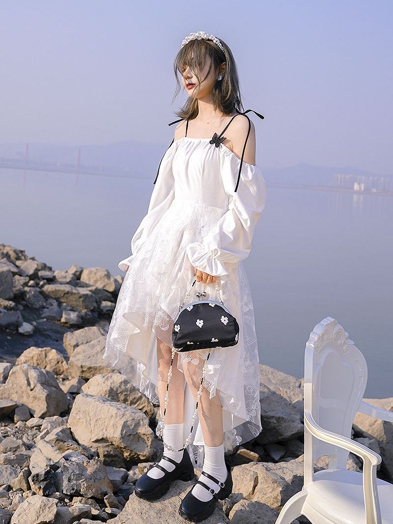 Flower Compact Retro Pearl Shoulder-Bag