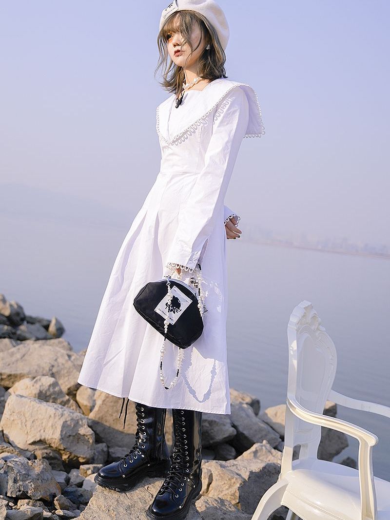 Flower Compact Retro Pearl Shoulder-Bag