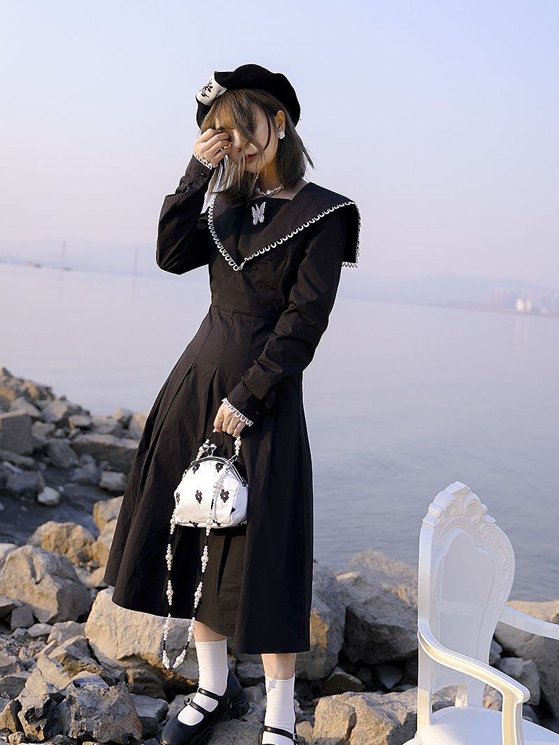 Flower Compact Retro Pearl Shoulder-Bag