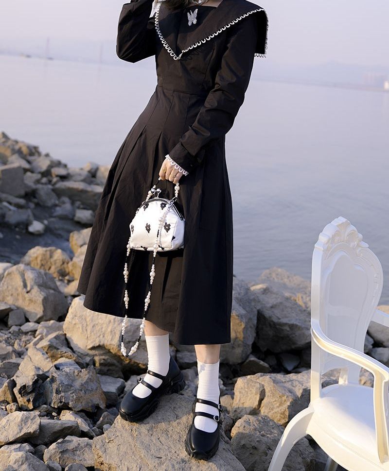 Flower Compact Retro Pearl Shoulder-Bag