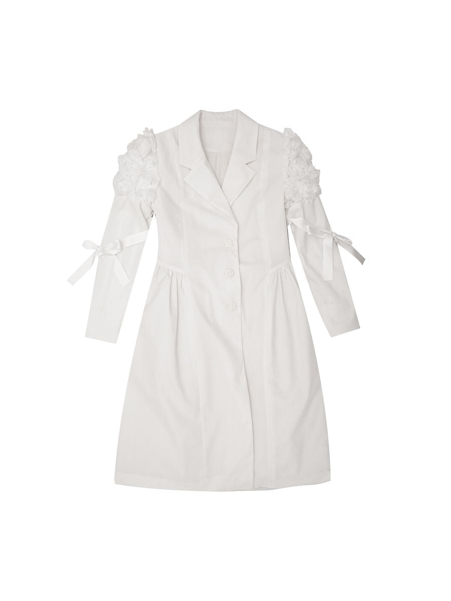 Lace Long Gothic Ribbon Velvet One-piece