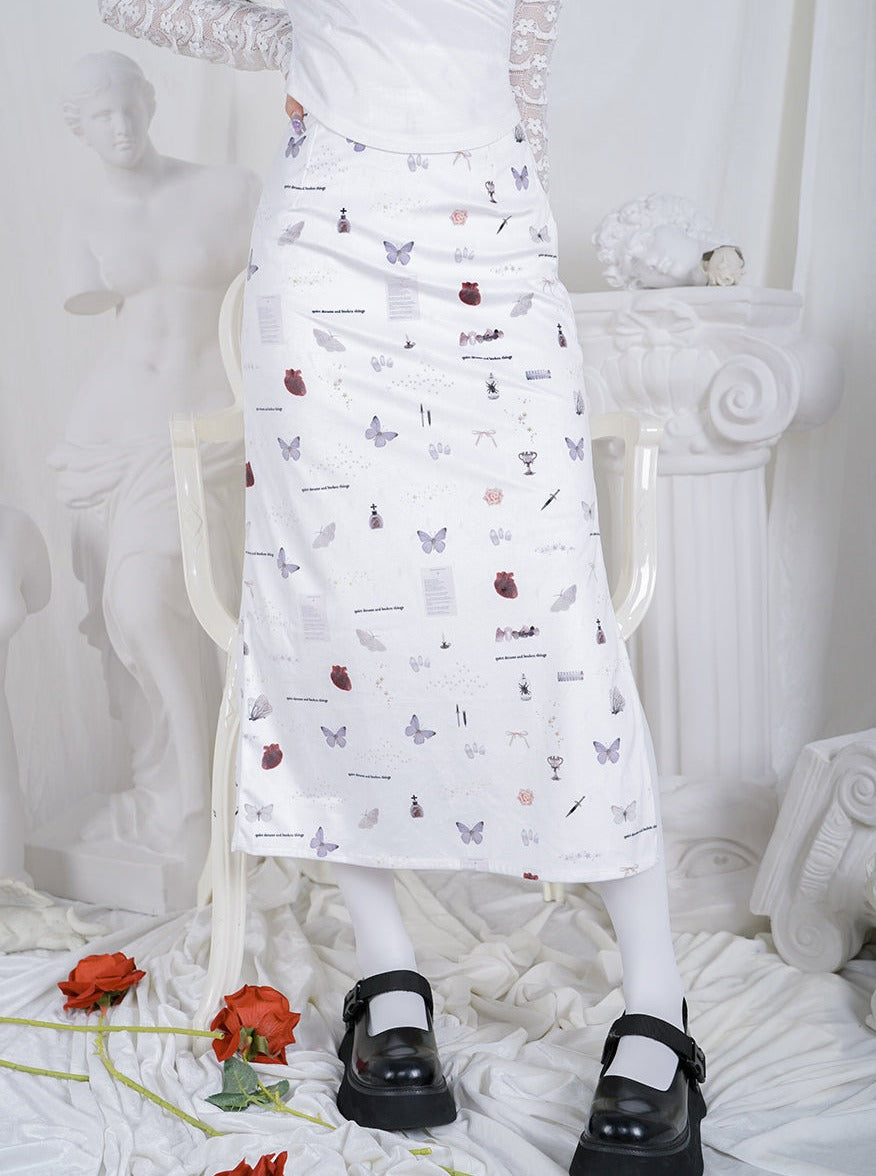 Insect Unique Pencil Long Skirt