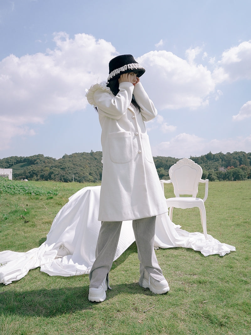 Casual Straight Denim Slit Pants