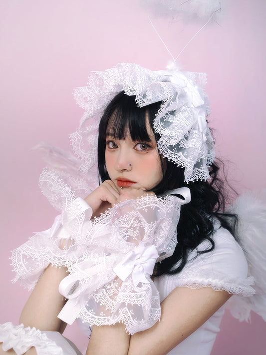 Bow Lace Tie Hair Band & Hand Accessory