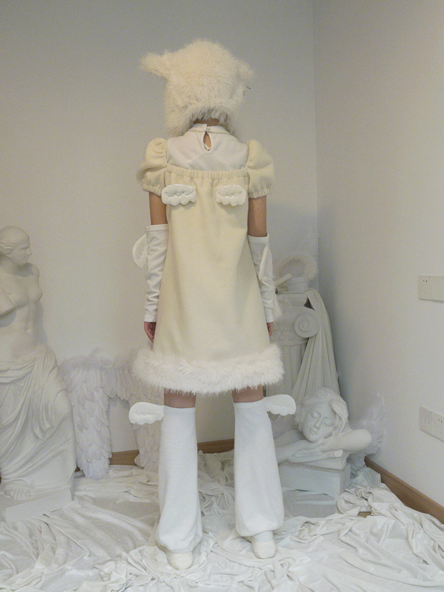 Long-haired Sheep Ear Cross Bow Hat