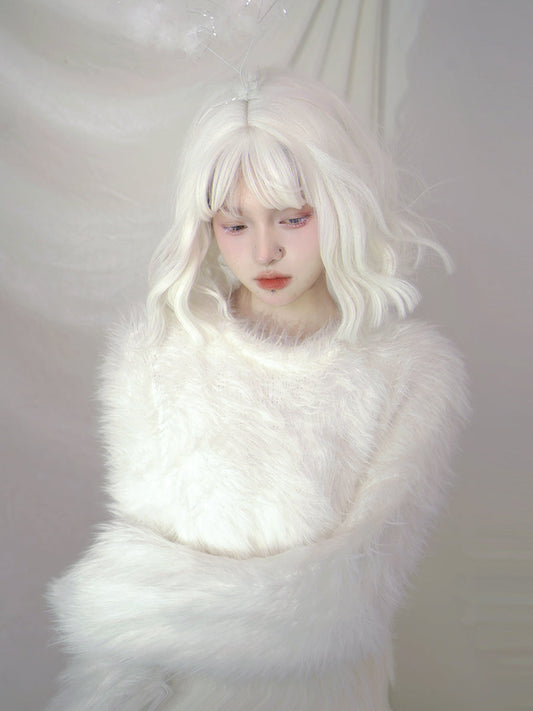 Imitation Mink Soft Round Neck Sweater