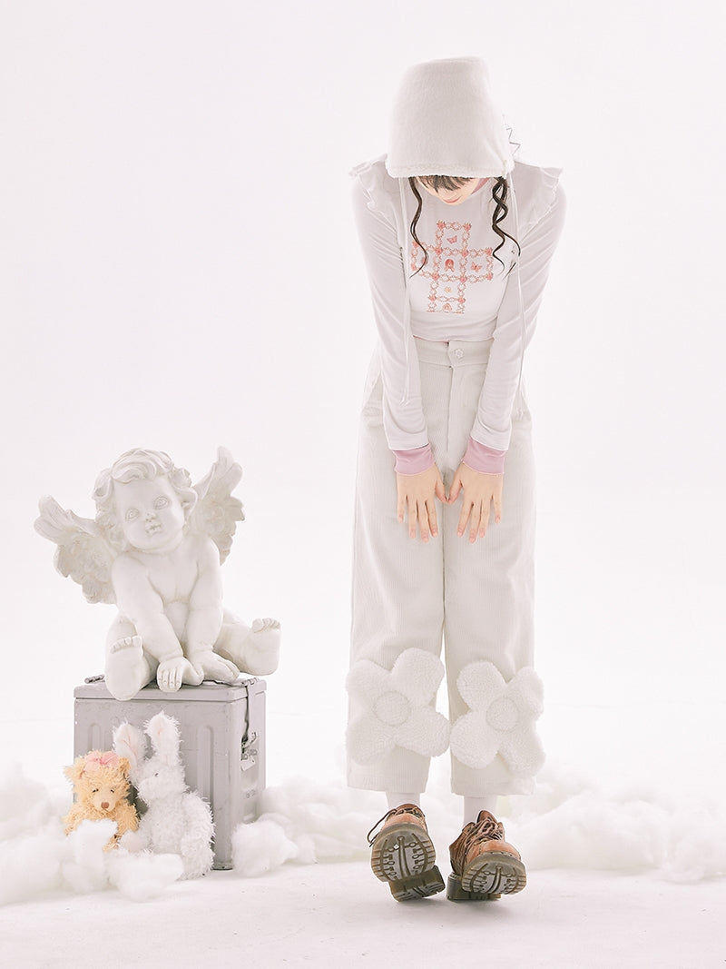 Three-dimensional Flower Nichi Cute Pants