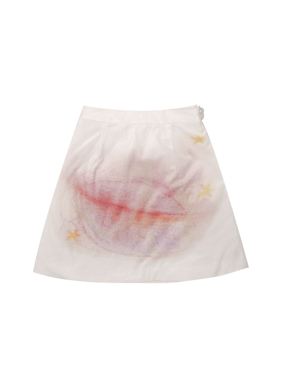 Print Quilted Short Skirt