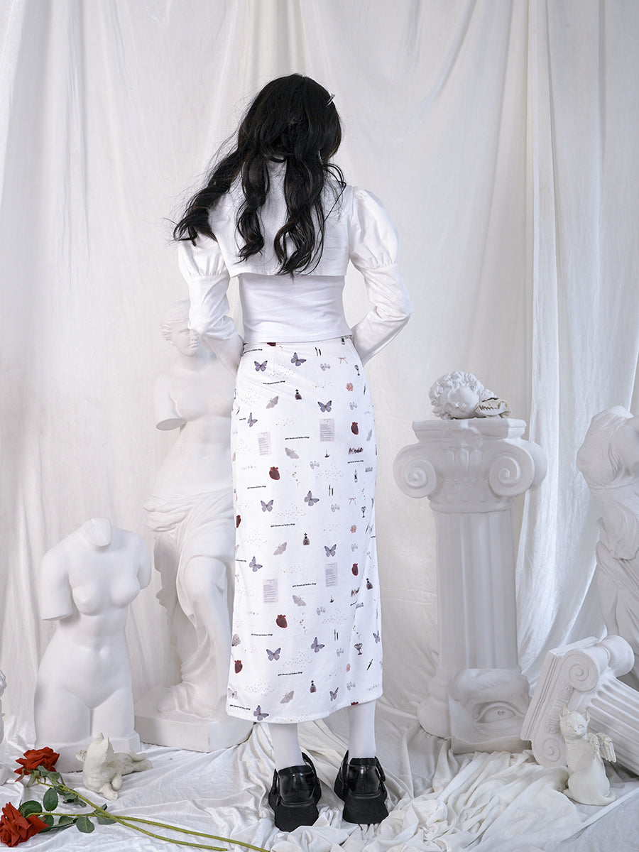 Insect Unique Pencil Long Skirt