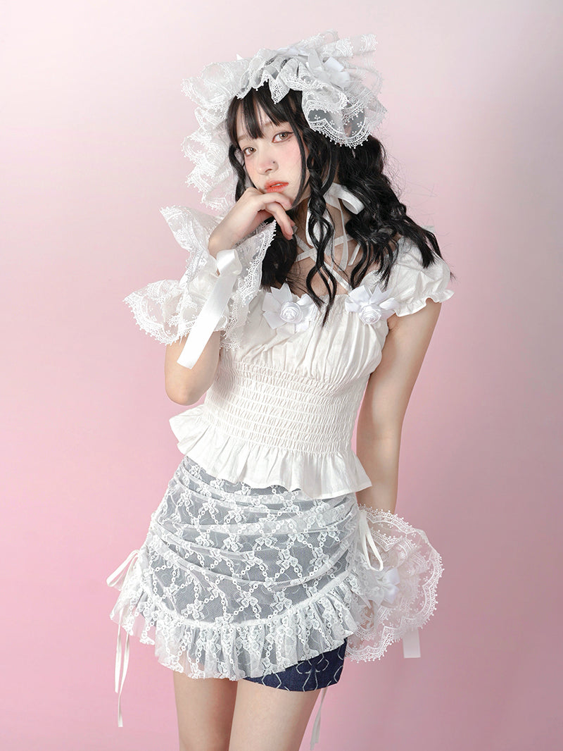 Bandage Elastic Sleeveless Shirt