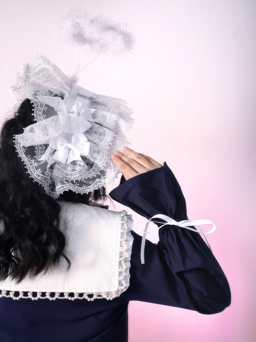 Bow Lace Tie Hair Band & Hand Accessory