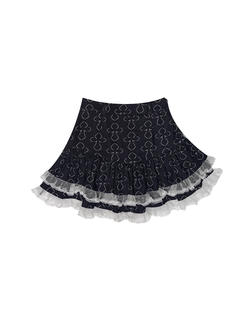 Jacquard Lace Puff Skirt