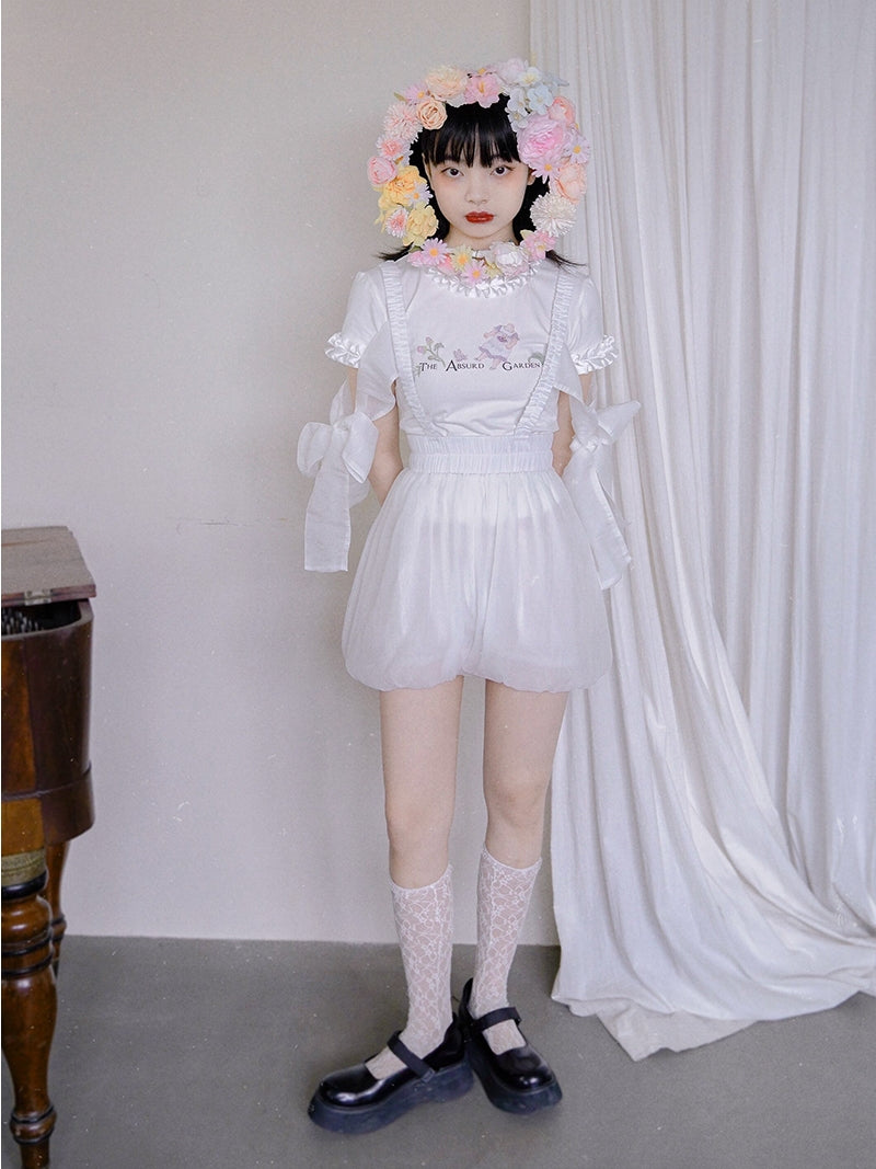 Ciffon Ribbon Sweet Balloon Pants