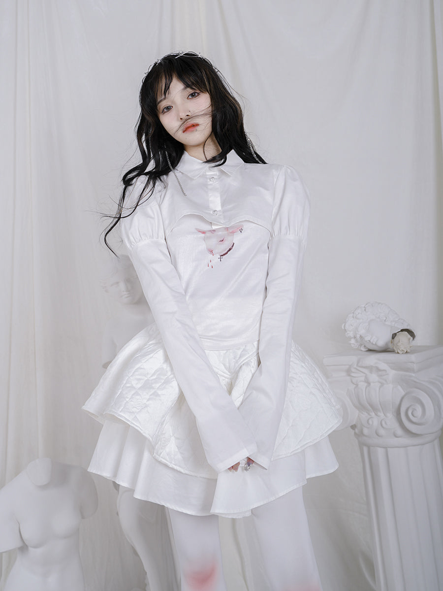 Cropped Lace Gothic Lolita Bolero Blouse