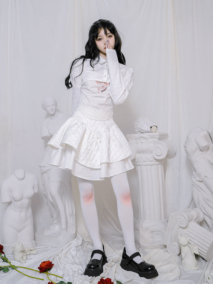 Nichi White Redness Tights