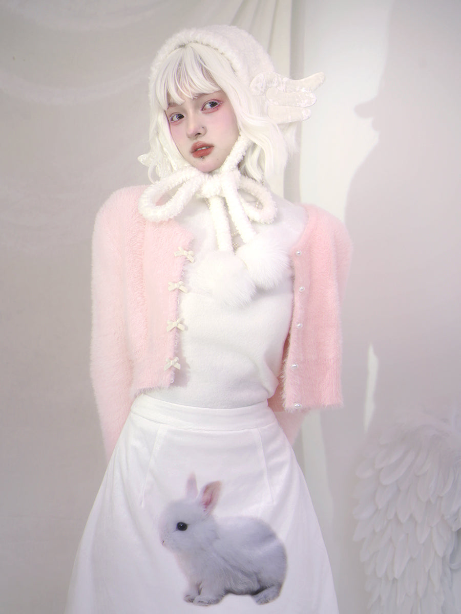 Print Quilted Short Skirt