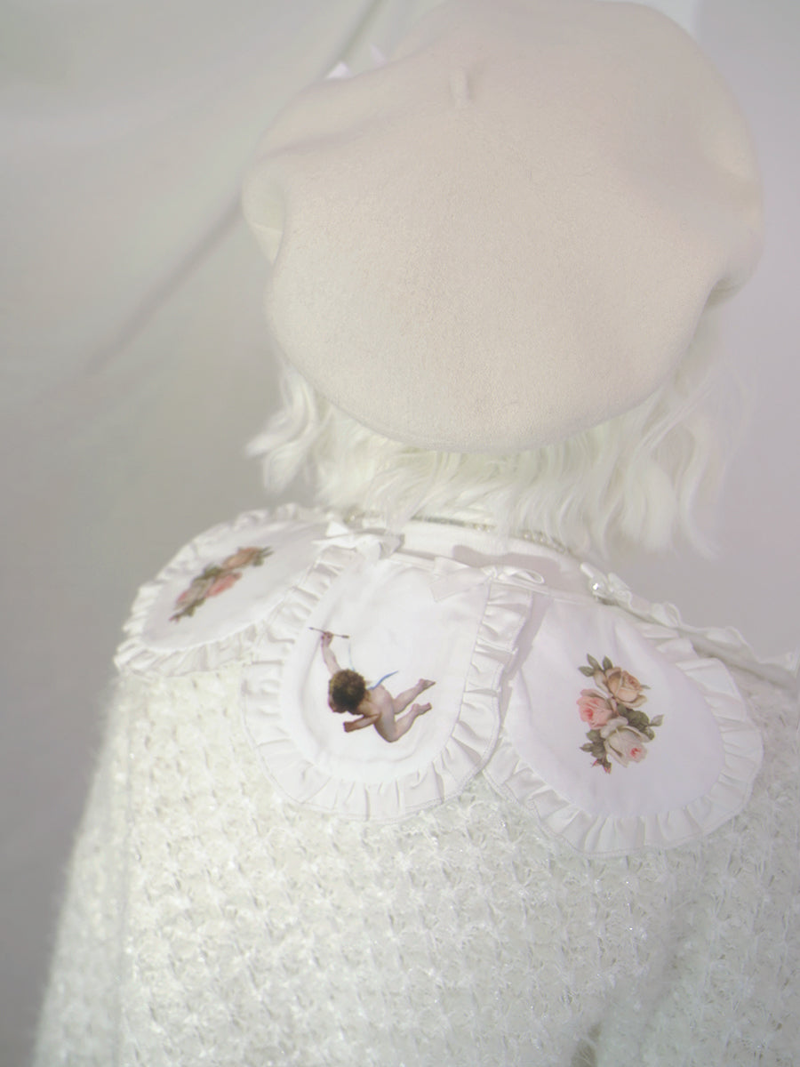 Rudefish Joint Print Puff Sleeve Sweater