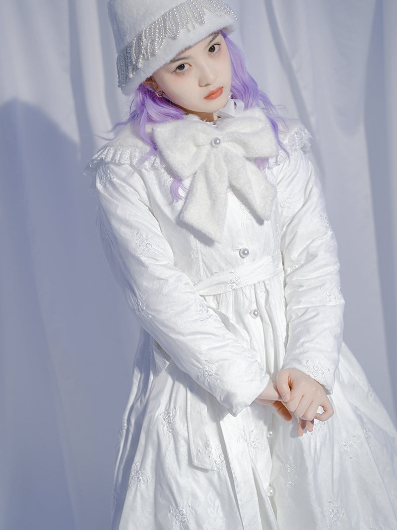 Embroidery Balloon Lace Pearl Princess One-piece