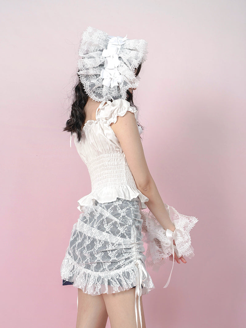 Bandage Elastic Sleeveless Shirt