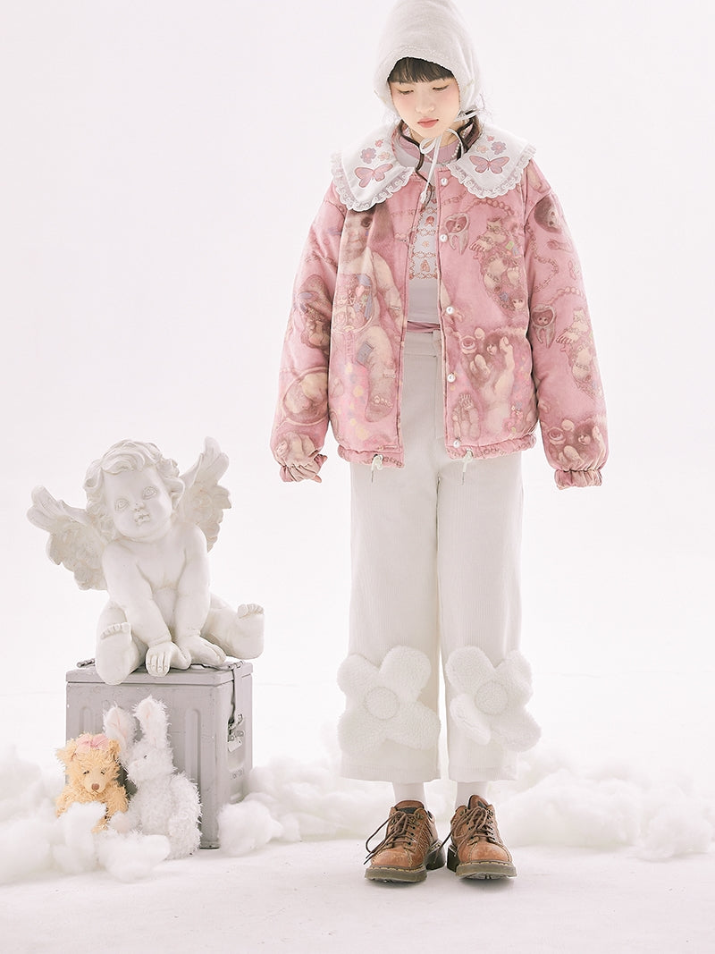 Three-dimensional Flower Nichi Cute Pants