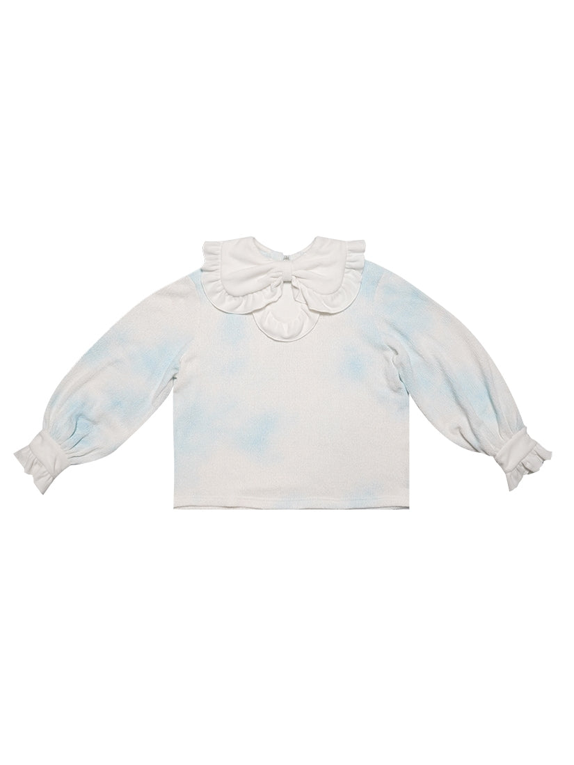 Marble ribbon Frill Sweet Blouse