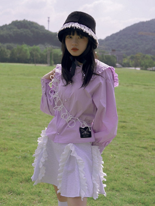 Pearl Beads Butterfly Chain Strap