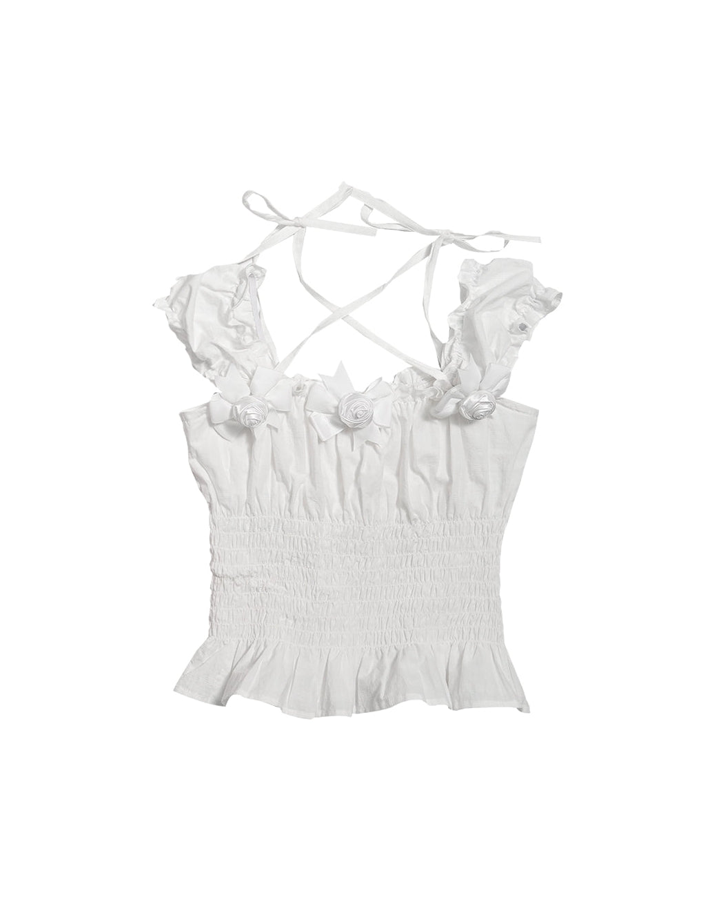 Bandage Elastic Sleeveless Shirt