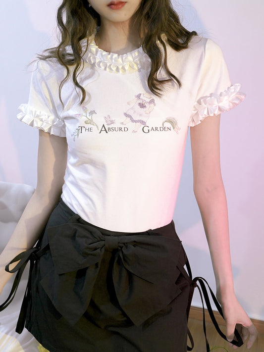 Frill Cute Casual T-Shirt