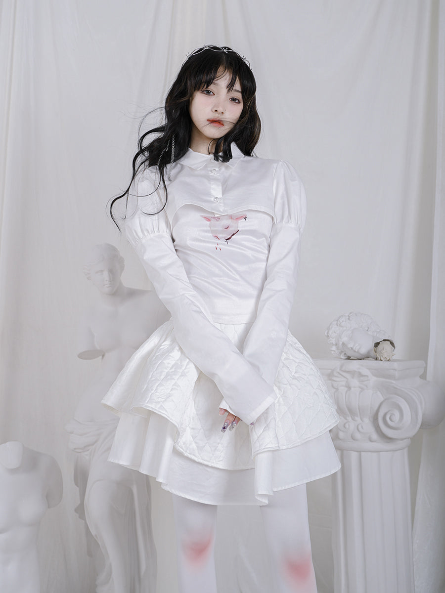 Cropped Lace Gothic Lolita Bolero Blouse