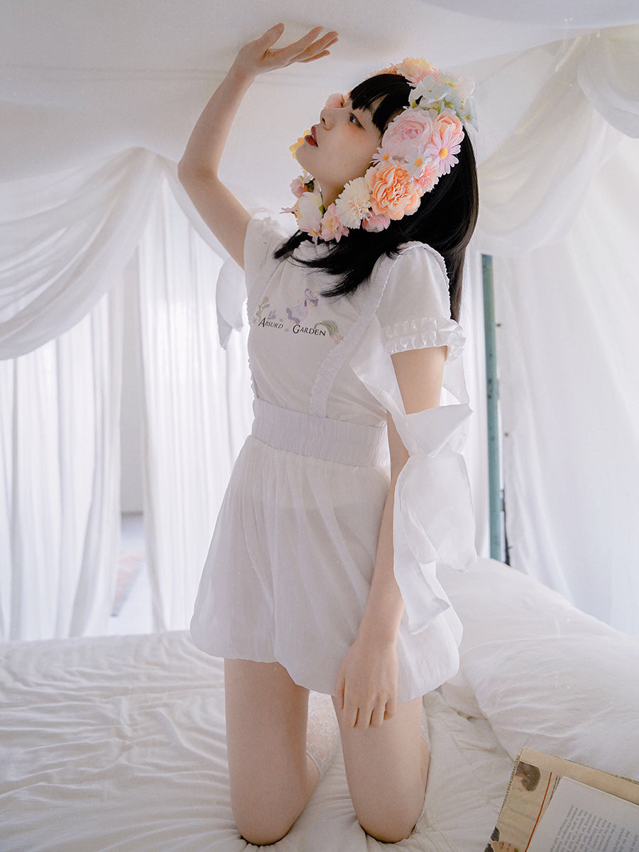 Ciffon Ribbon Sweet Balloon Pants