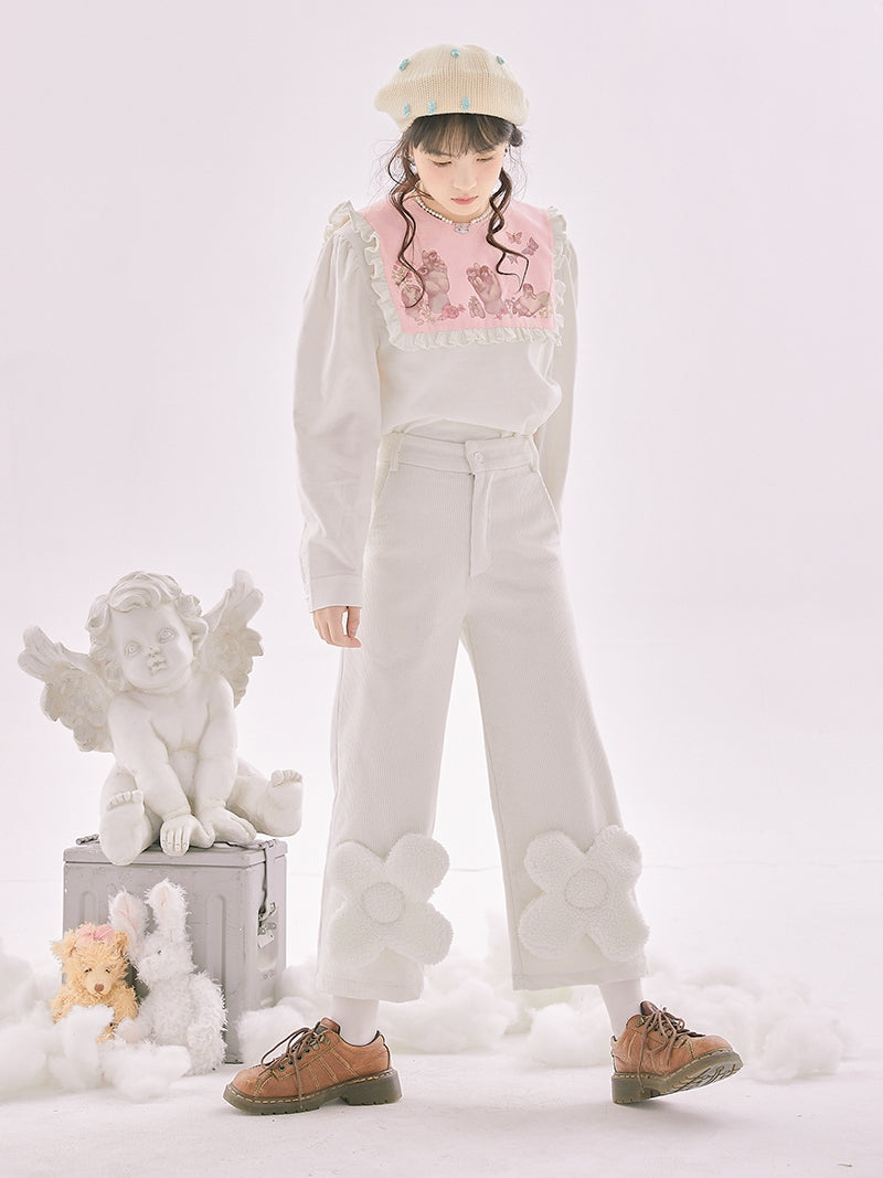 Three-dimensional Flower Nichi Cute Pants