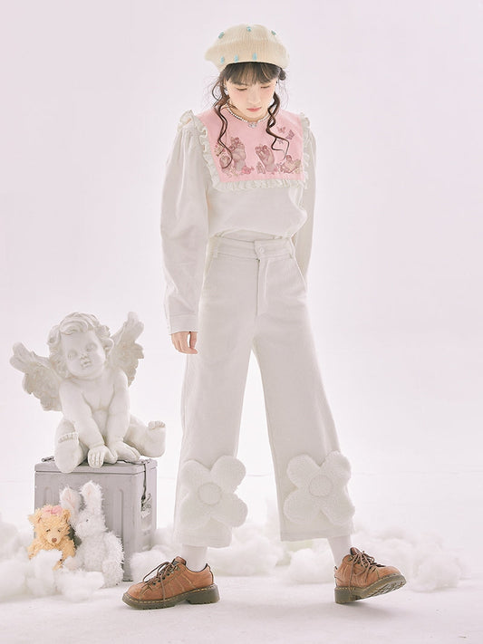Three-dimensional Flower Nichi Cute Pants