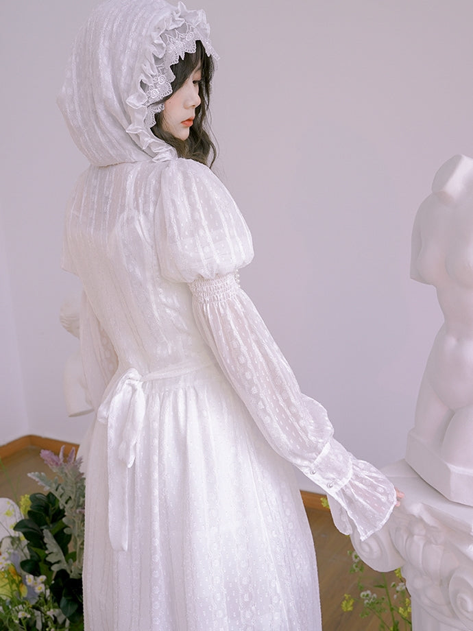 Hoodie Lace Pearl Gothic Sheer One-piece